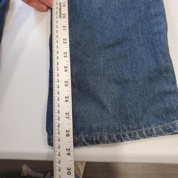 Ice Jeans Womens 2P Blue Embroidered Floral Bootcut Denim Hong Kong Y2K Boho - Picture 6 of 10